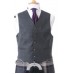 Crail Jacket and 5 Button Vest - Charcoal
